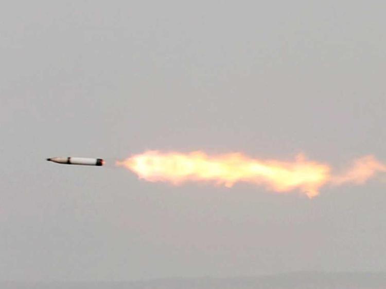 Un test missilistico (Infophoto)