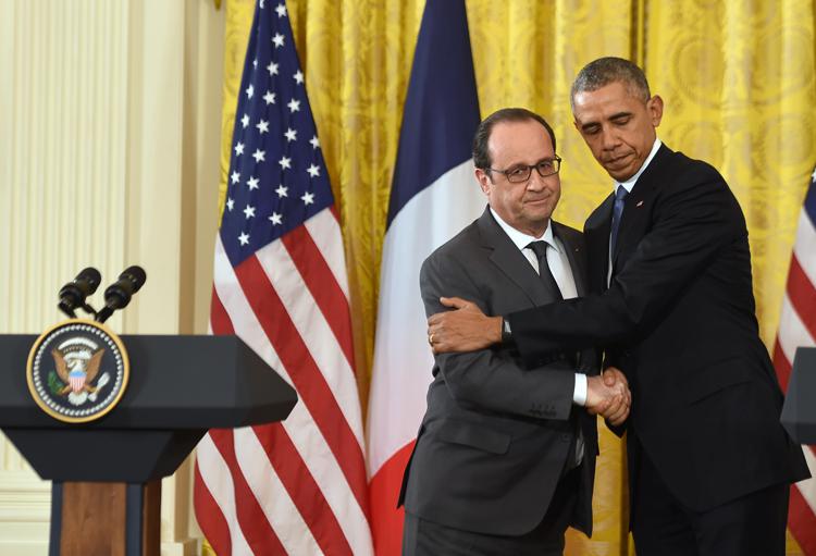 Barack Obama e Francois Hollande (foto Afp) - AFP