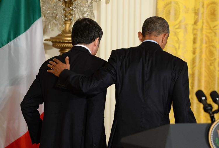 Barack Obama e Matteo Renzi (Foto Infophoto) - INFOPHOTO