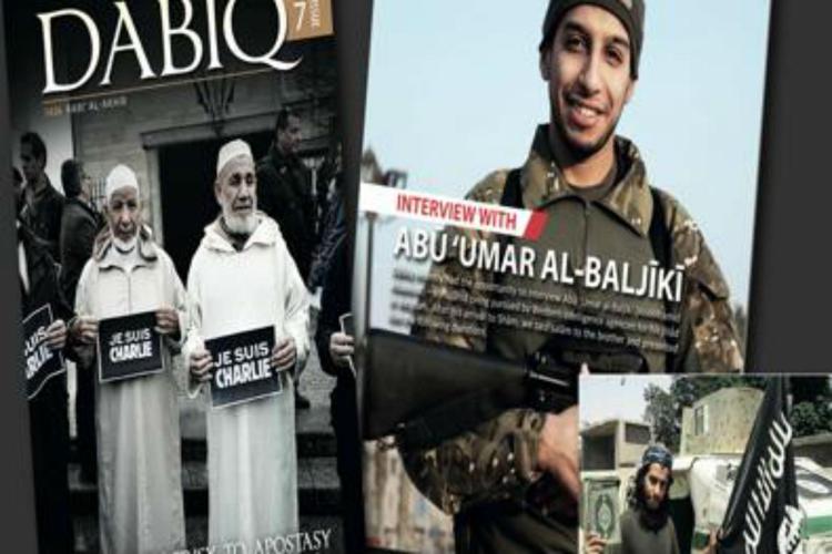 La copertina di Dabiq e la foto di Abaaoud