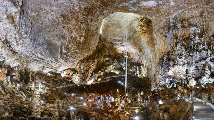 Nel Carso triestino giù per 120 metri nella Grotta Gigante, con la sala più grande al mondo