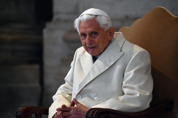 Pope Emeritus Benedict XVI  Photo: Vincenzo Pinto/AFP