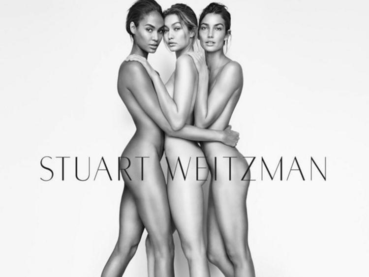 Joan Smalls, Gigi Hadid e Lily Aldridge nella nuova campagna pubblicitaria di Stuart Weitzman  (foto da Instagram)