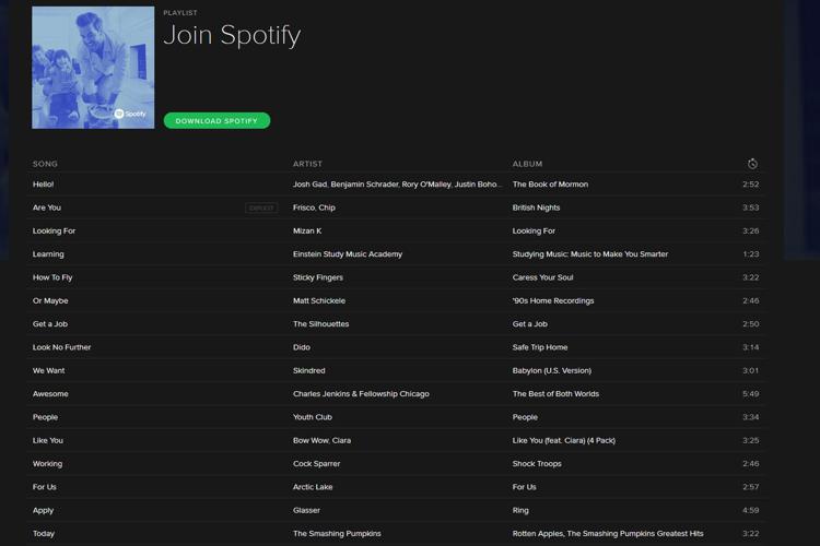 Spotify, sui social l'annuncio di lavoro con i titoli delle canzoni in Playlist /Leggi