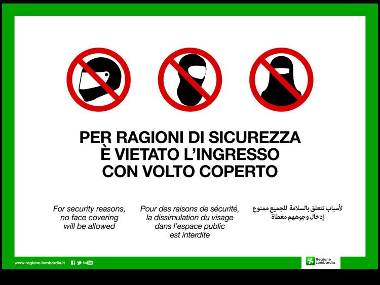 Sicurezza: da oggi in Lombardia vietato entrare negli ospedali con il burqa