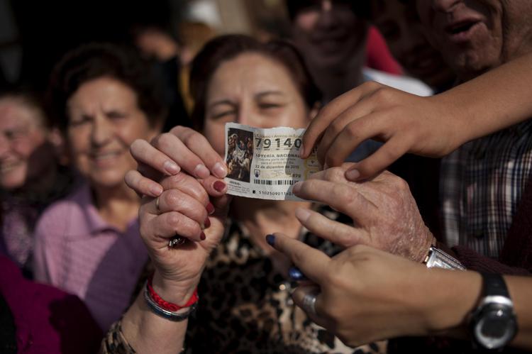 Il numero vincente 79140 della lotteria 'El Gordo' (Foto Afp) - AFP