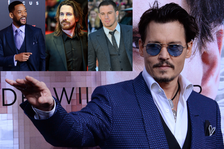 Johnny Depp, in alto: Will Smith, Christian Bale e Channing Tatum (Infophoto) - Infophoto