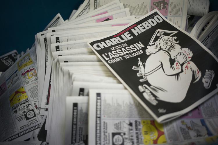 La copertina sul periodico di satira Charlie Hebdo (Afp) - AFP