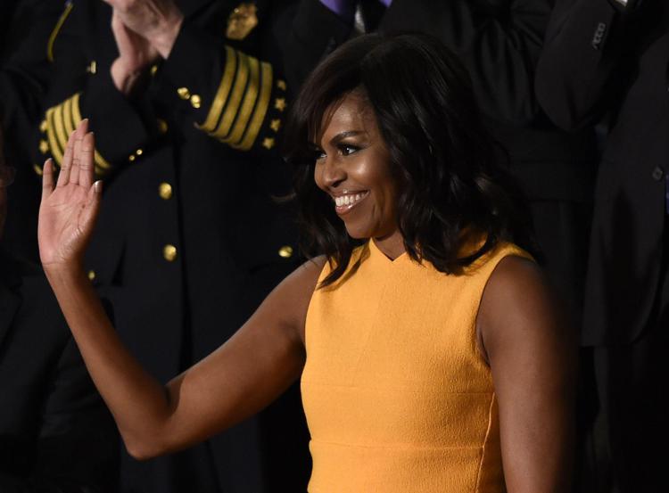 Michelle Obama ieri al Congresso (Foto Afp) 