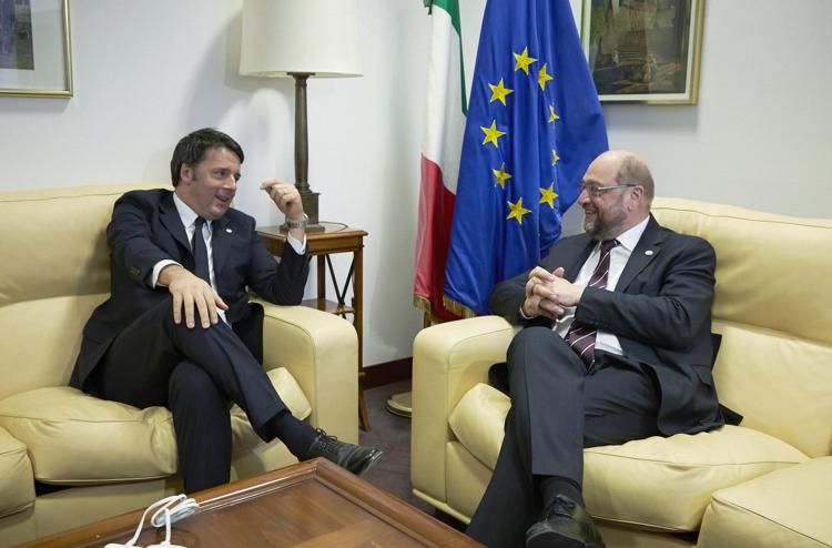 Matteo Renzi e Martin Schulz (FOTOGRAMMA) - (FOTOGRAMMA)