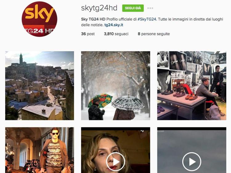 Sky Tg24 sbarca su Instagram