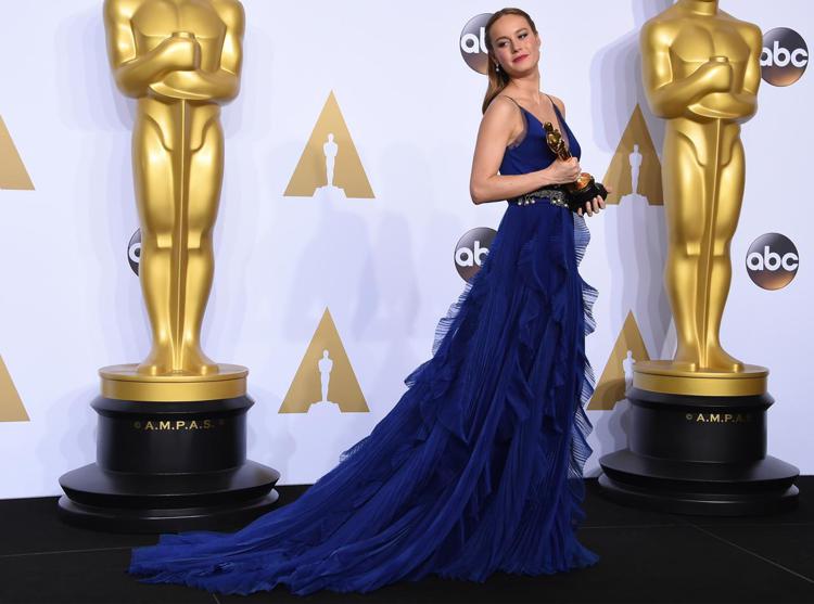 Brie Larson, premiata come miglior attrice protagonista per 'Room' in Gucci (Afp) - AFP