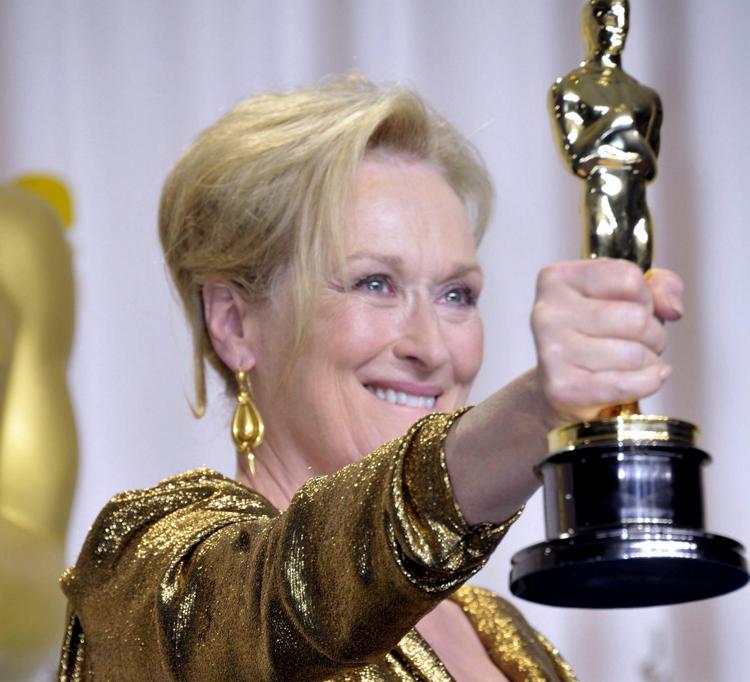 Meryl Streep ha vinto la statuetta per 'The Iron Lady' nel 2012 (foto Fotogramma)