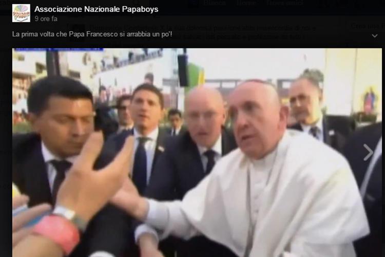 Fermo immagine dal video pubblicato su Fb dell'Associazione Nazionale Papaboys