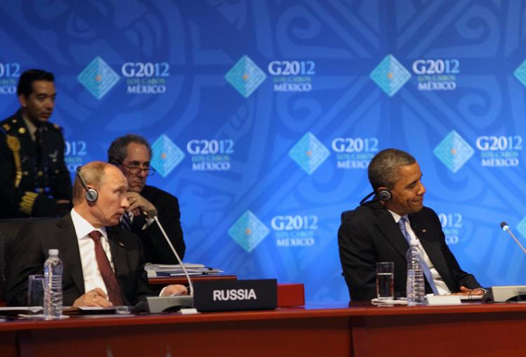 Vladimir Putin e Barack Obama (foto Xinhua)
