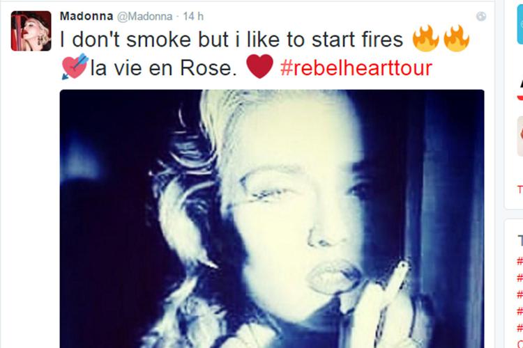 La foto postata sul profilo Twitter di Madonna
