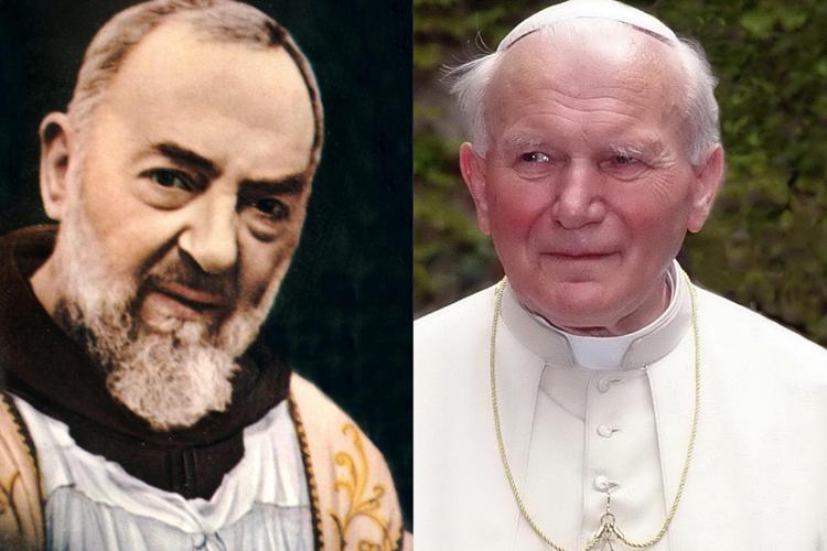 Padre Pio (Fotogramma) e Karol Wojtyla (Fotogramma)