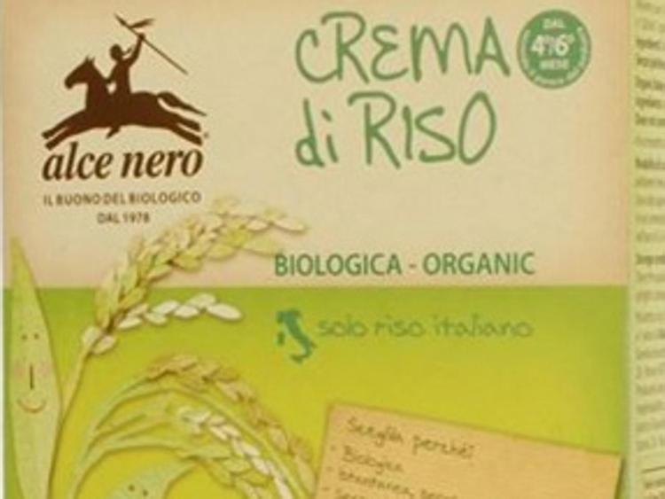 La crema di riso Alce Nero Baby ritirata dai supermercati (foto da Facebook)