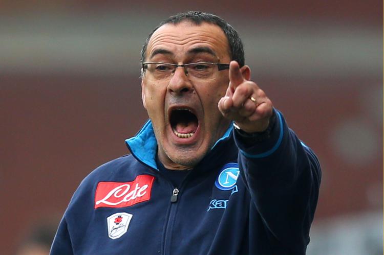Il tecnico del Napoli Maurizio Sarri (Foto Afp) - AFP