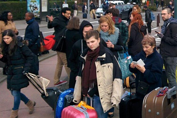 Passeggeri evacuati da Zaventem (Afp) - AFP