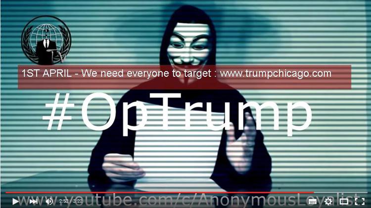 Un'immagine del videomessaggio di Anonymous (Youtube /Anonymous)