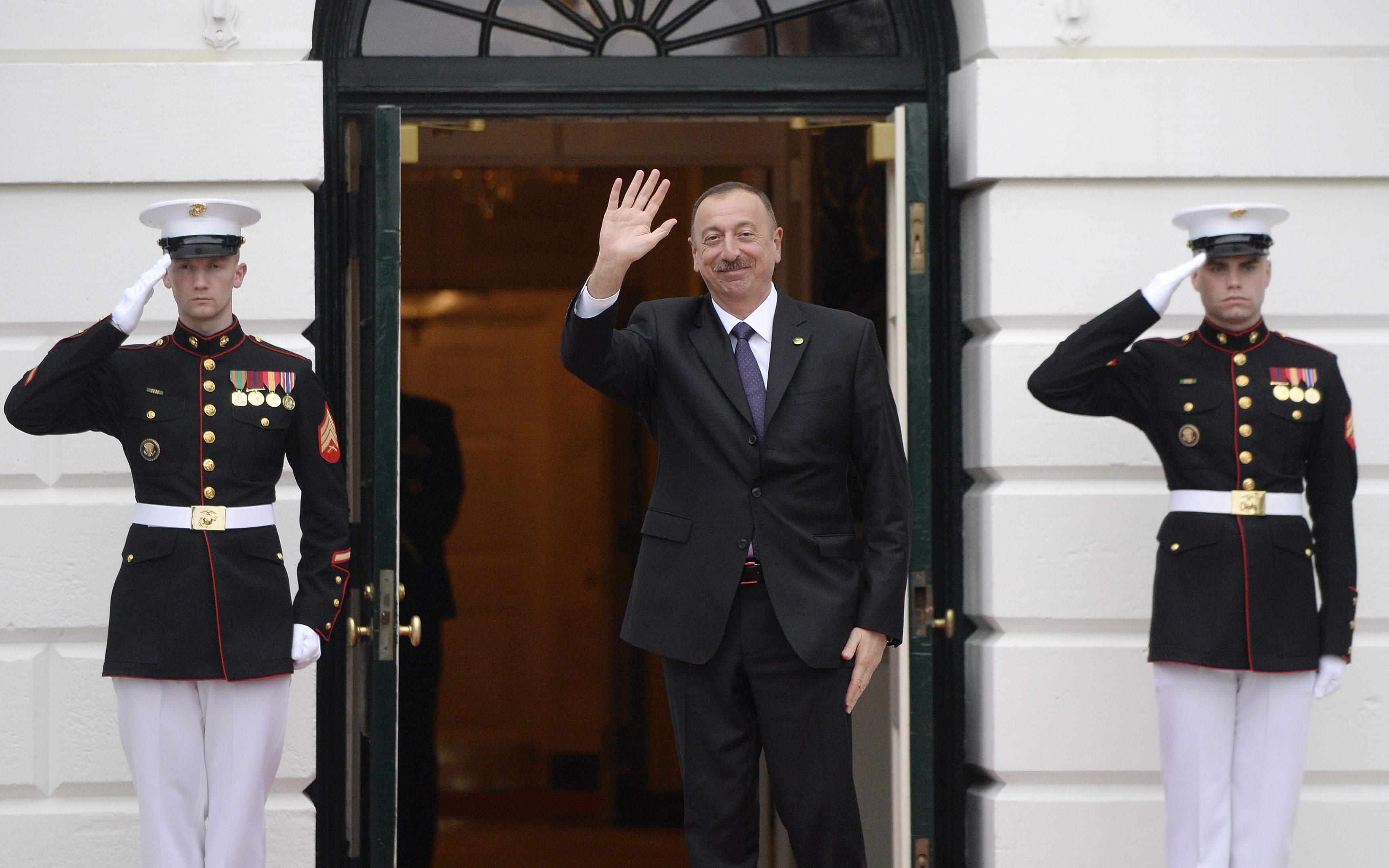 Il presidente azero, Ilham Aliyev (foto Afp)