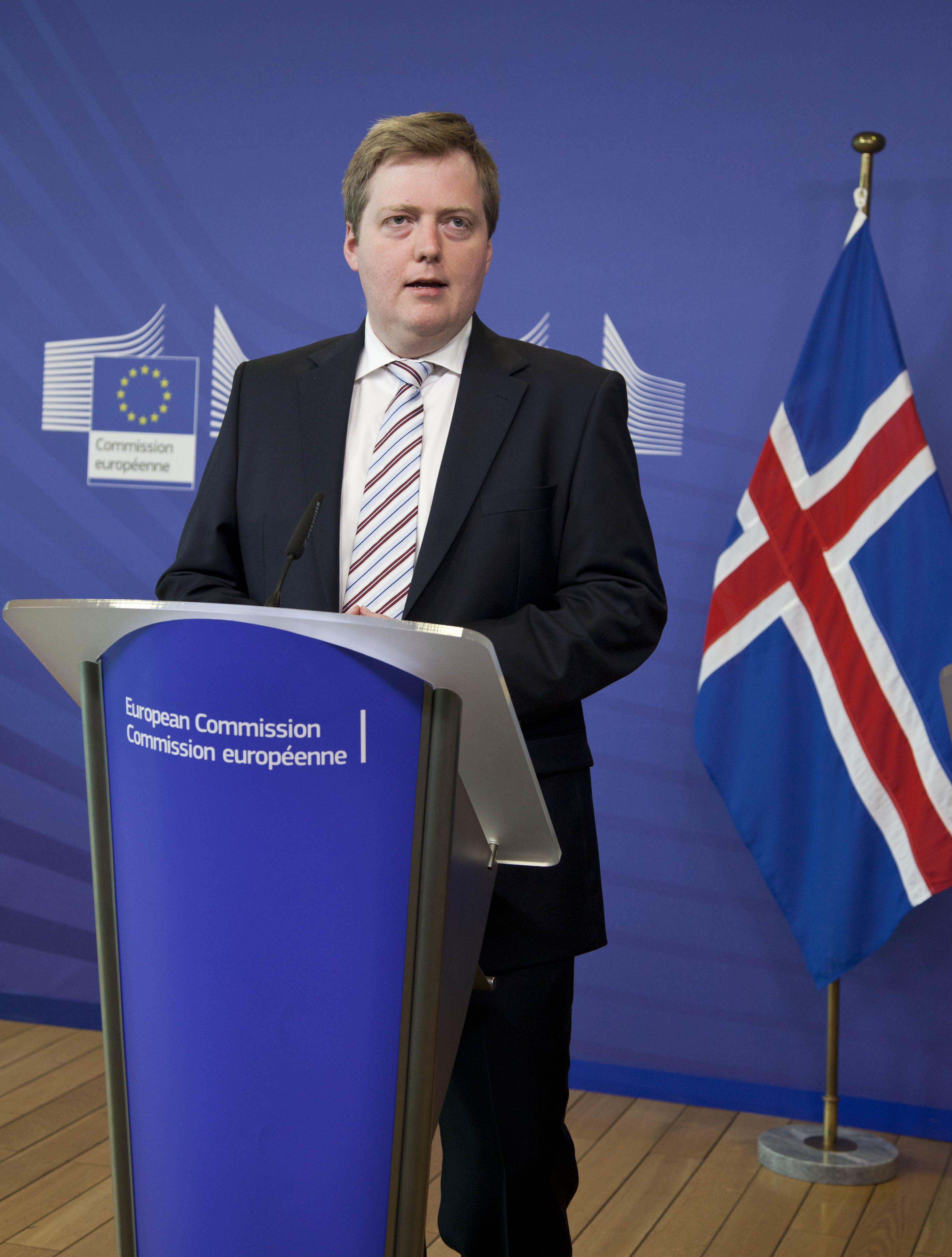 Il primo ministro islandese, Sigmundur Gunnlaugsson (foto Xinhua)