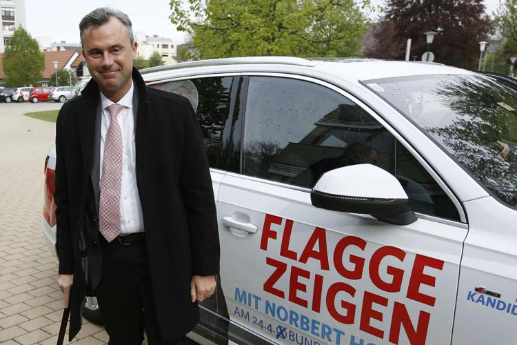 Norbert Hofer, leader di estrema destra del Partito della Libertà (Afp)
