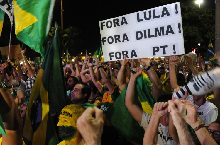 Sostenitori dell'impeachment contro Dilma Rousseff (Afp) - AFP