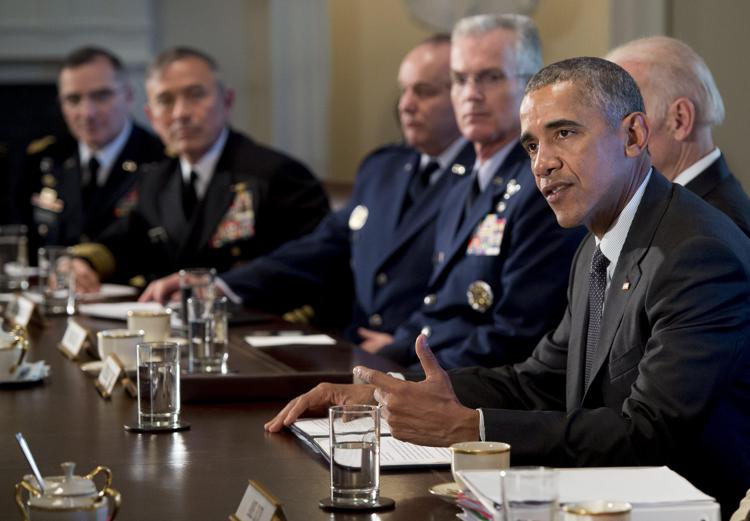 Barack Obama incontra le massime autorità militari alla Casa Bianca, Washington (AFP)  - (AFP)
