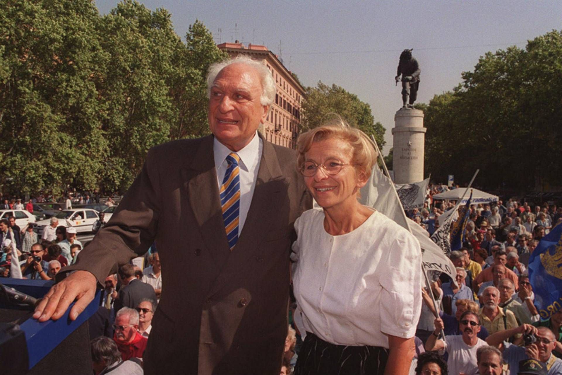 Pannella con Bonino (Foto AdnKronos)