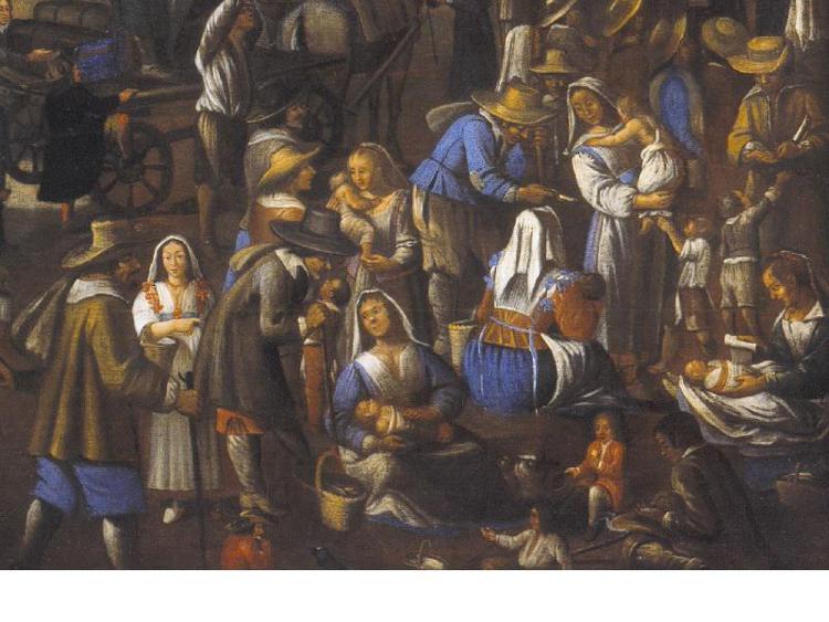 Le balie in un dipinto del XVII Secolo sull'attività dell'ospedale Maggiore (foto Policlinico di Milano)