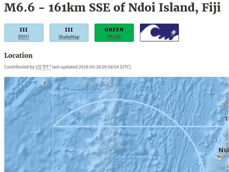 Fiji, nuova potente scossa di terremoto