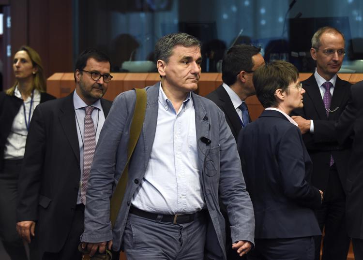 Nella foto il ministro delle Finanze greco Euclid Tsakalotos (Foto Afp) - AFP