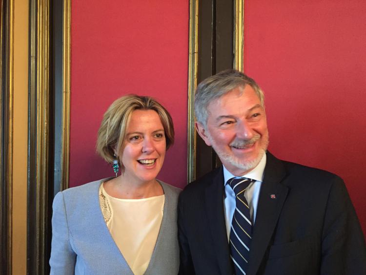 Il ministro Beatrice Lorenzin e il presidente Aiop Gabriele Pelissero - Adnkronos Salute