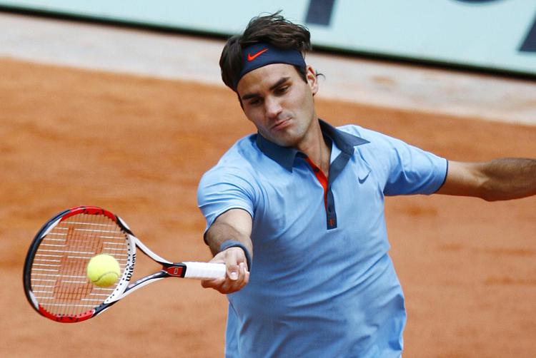 Il tennista svizzero Roger Federer (Foto Xinhua)
