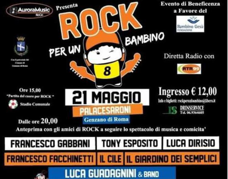 Pediatria: torna 'Rock per un Bambino', sabato a Genzano serata di beneficenza
