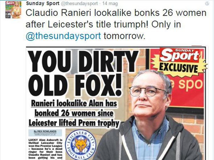 Leicester, un sosia di Ranieri si porta a letto 26 donne