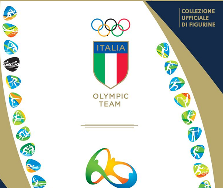 La copertina dell'album Panini sugli azzurri ai Giochi di Rio 2016