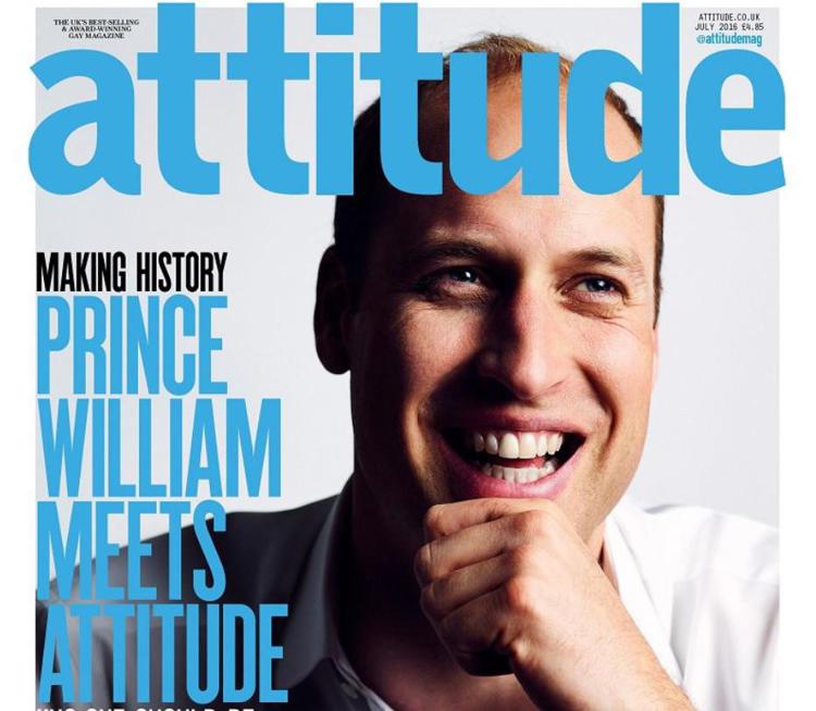 William sulla copertina di un magazine gay, il principe 