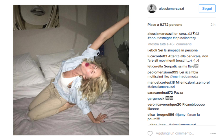 Alessia Marcuzzi su Instagram