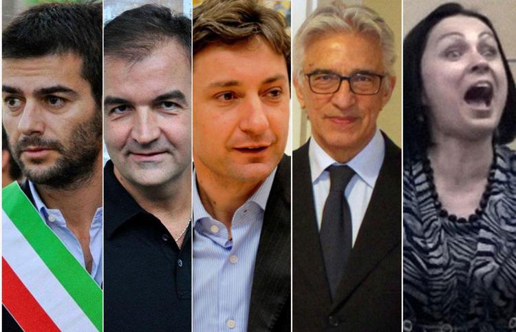 Massimo Zedda, Mario Occhiuto, Andrea Gnassi, Roberto Napoli e Marta Cabriolu