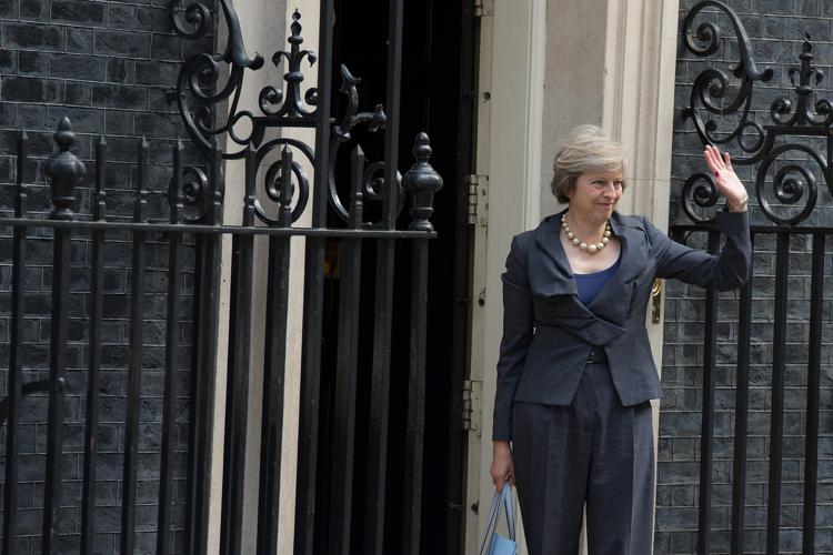 Theresa May al numero 10 di Downing Street (Afp) - AFP