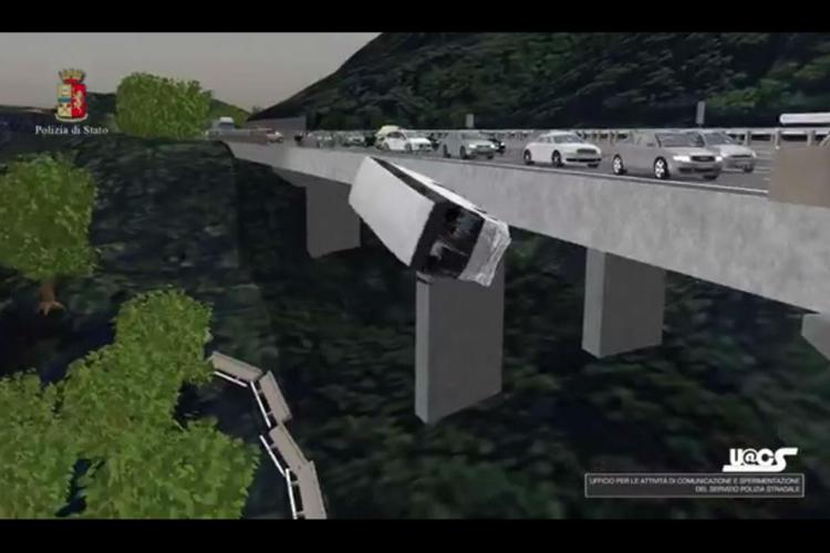 Strage di Avellino, bus giù dal viadotto: la ricostruzione in 3D