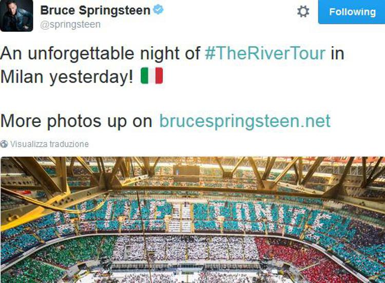 Musica: Springsteen, notte indimenticabile ieri a Milano