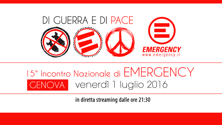 Genova, l'incontro nazionale di Emergency /Diretta