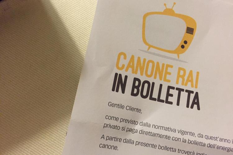 Canone Rai in bolletta, Giacomelli: 