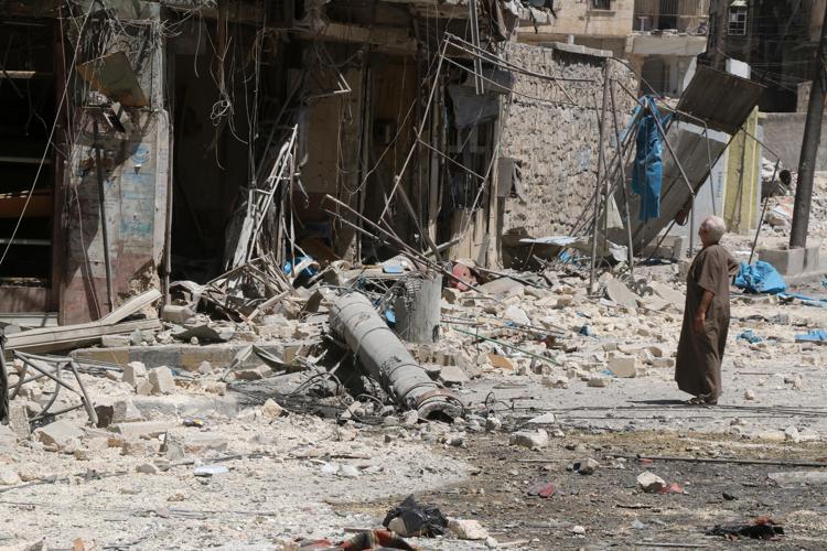 Macerie nella città di Aleppo colpita dalle bombe (AFP PHOTO) - (AFP PHOTO)