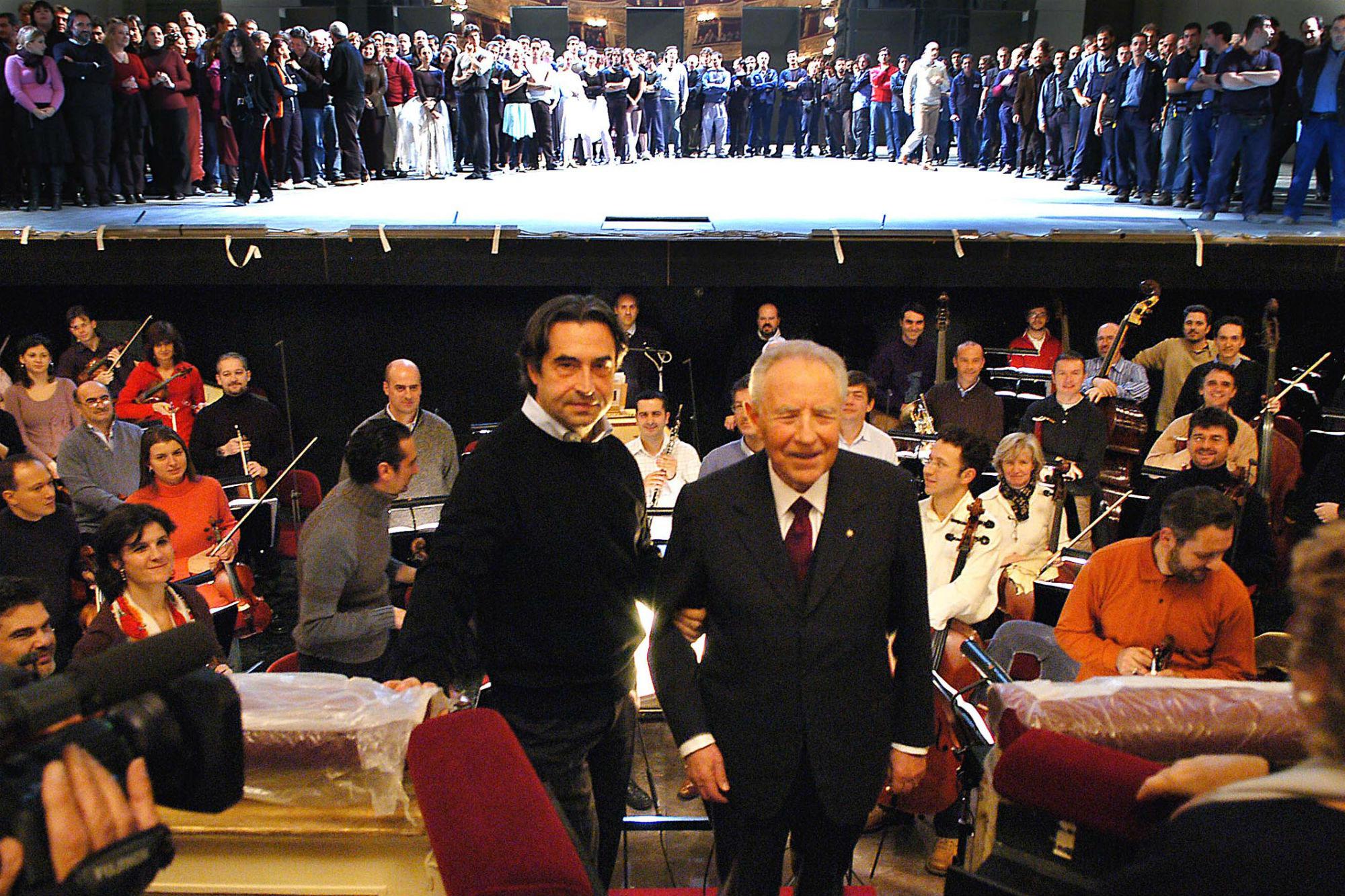 Con Riccardo Muti (Foto Adnkronos)