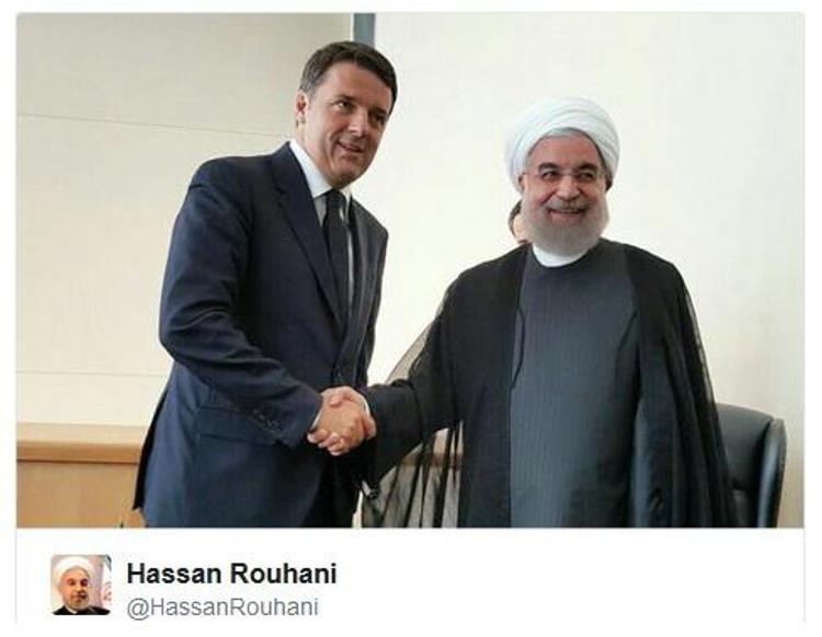 Foto dall'account Twitter del presidente iraniano Hassan Rohani